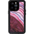 Plum Watercolor Geode iPhone 15 Pro Waterproof Case